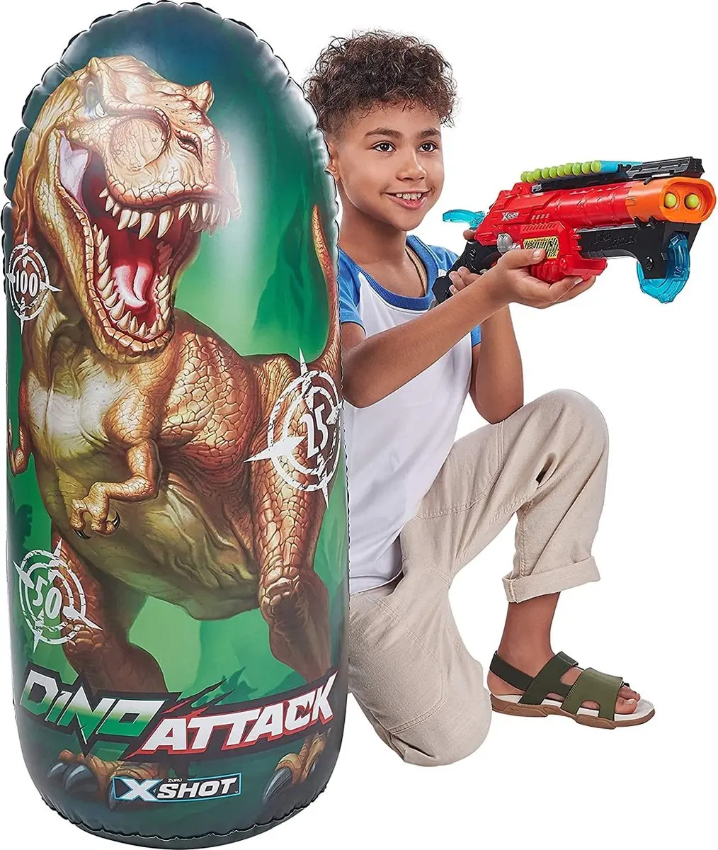 ZURU X-Shot Dino Attack Inflatable Target 4862 - Bruin/ Groen