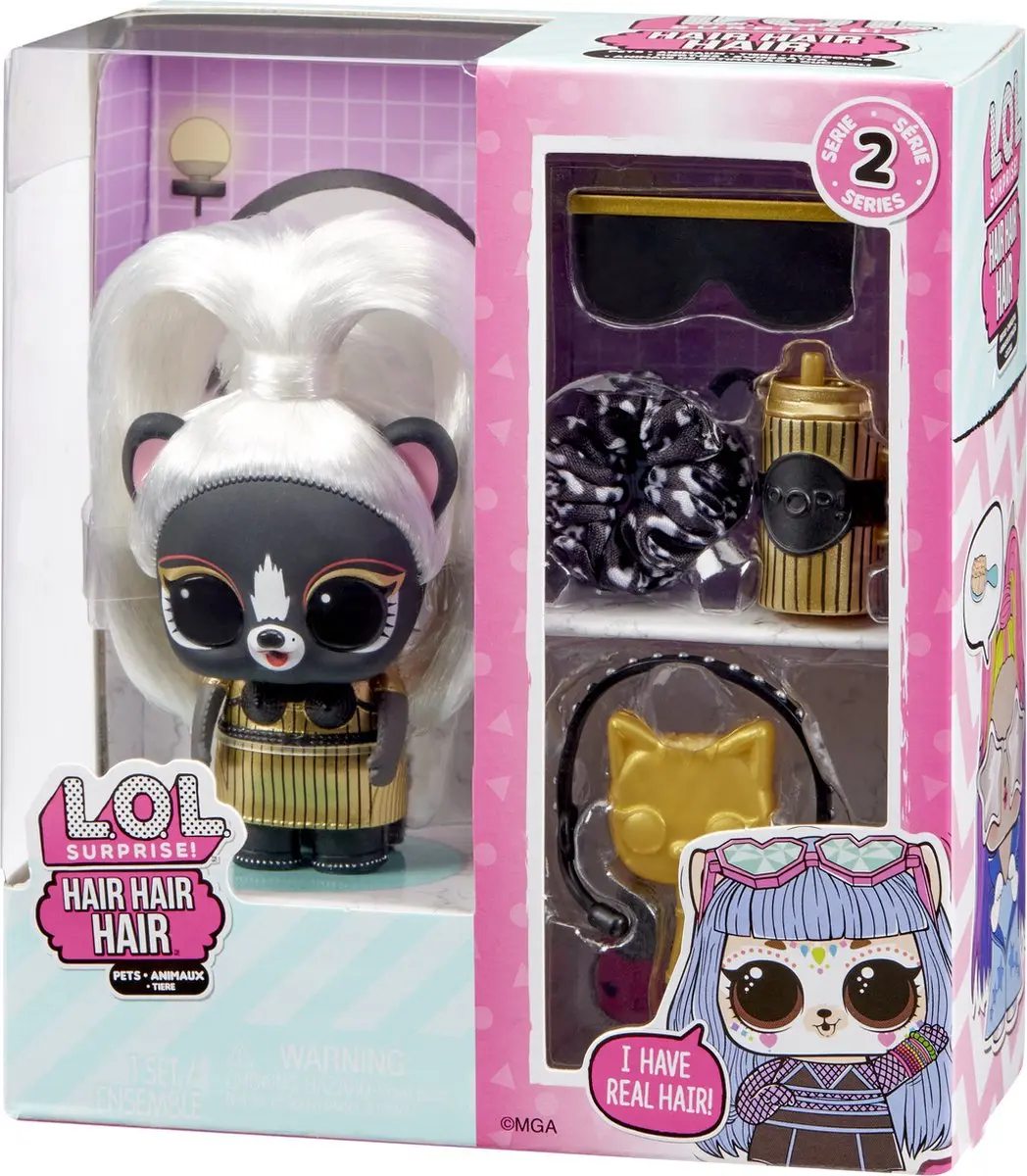 LOL Surprise! Hair Hair Hair Diertje Pop - Multikleur