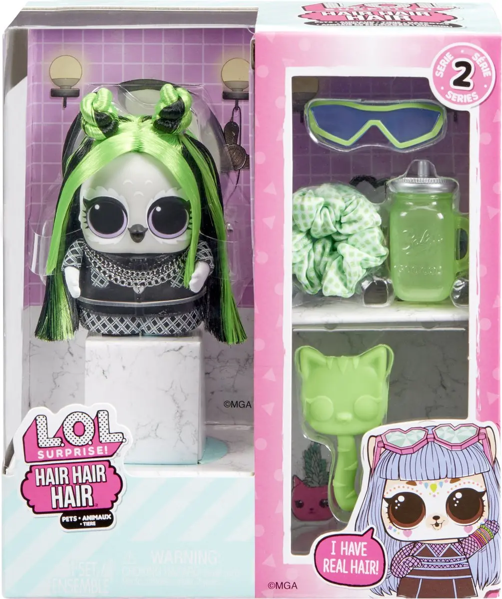 LOL Surprise! Hair Hair Hair Diertje Pop - Multikleur