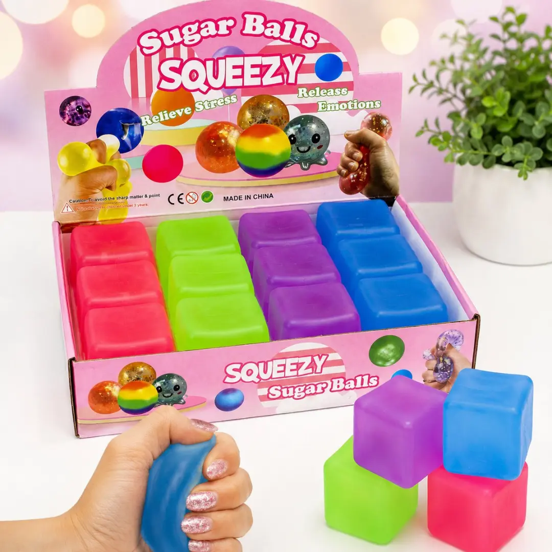 Jono Toys Cube Squishy Slow Rising Stressbal - Assortiment