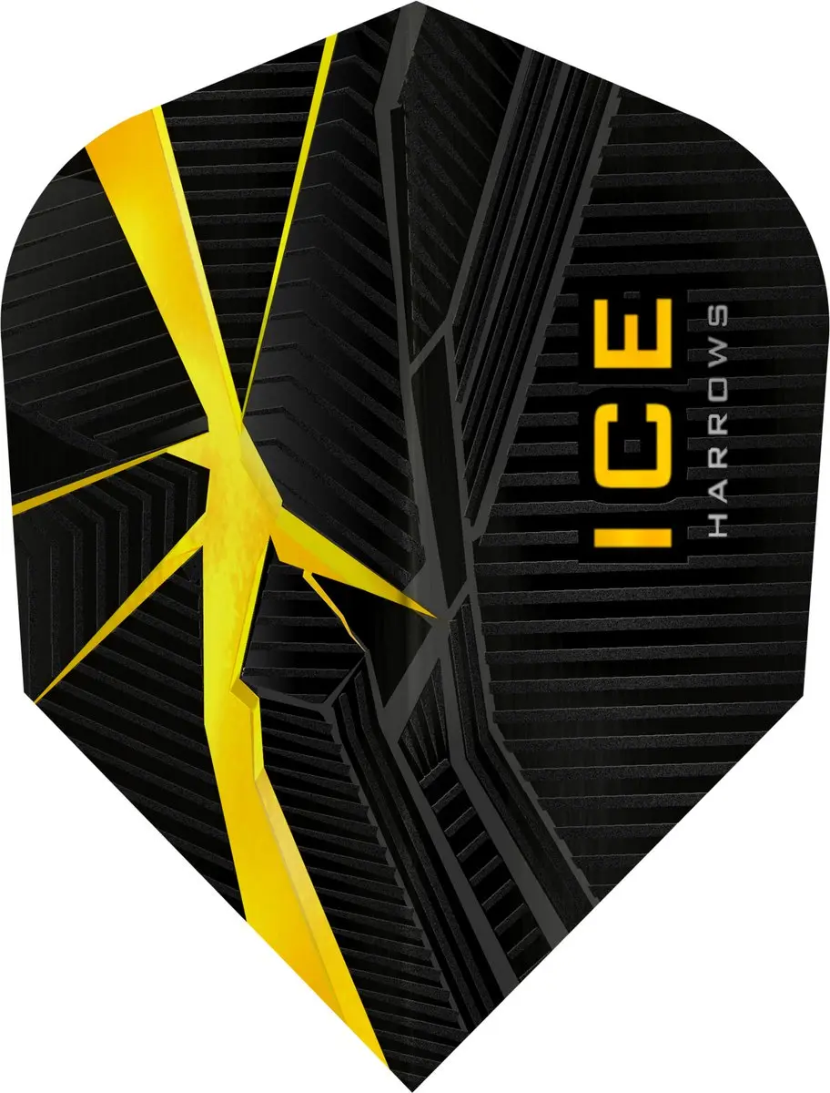 Harrows ICE Recut Yellow Dart Flights HF3405 - 3 Stuks