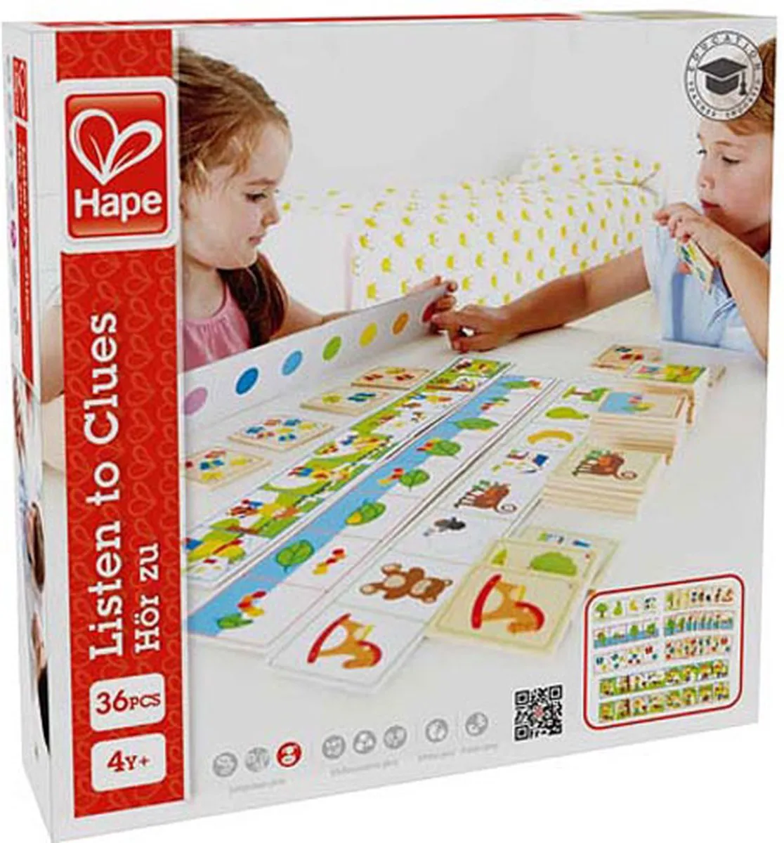 Hape Listen to Clues Houten Spel - 407154 - Geel