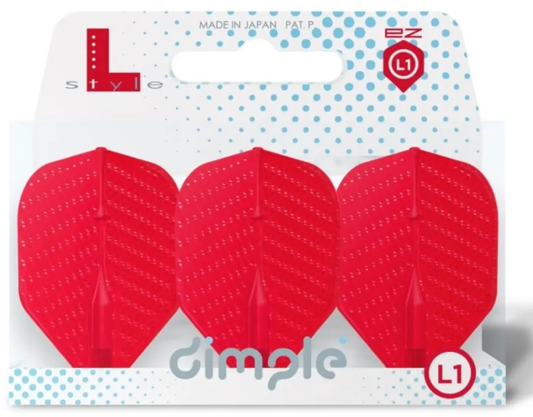 L-Style L1 EZ Dimple Dart Flights - Rood - 3 Stuks