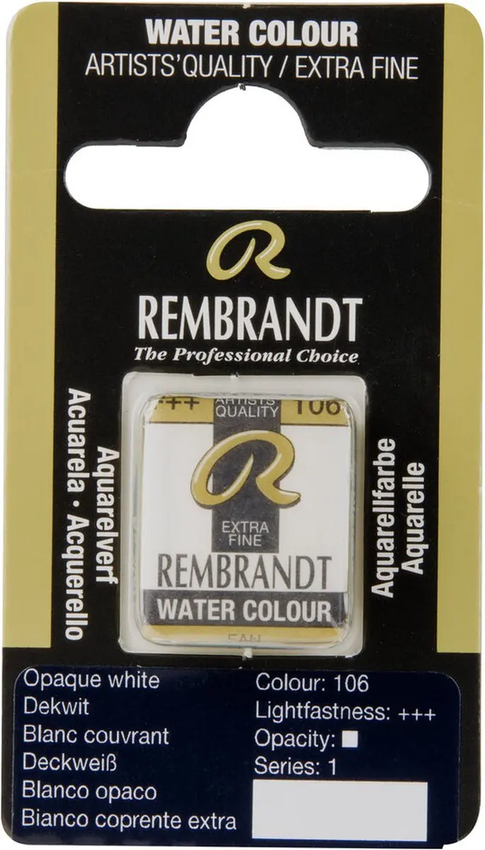 Rembrandt Watercolor Napje Opaque White 106