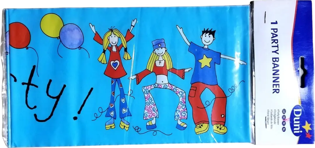 Duni Feest Banner Blauw 250cm