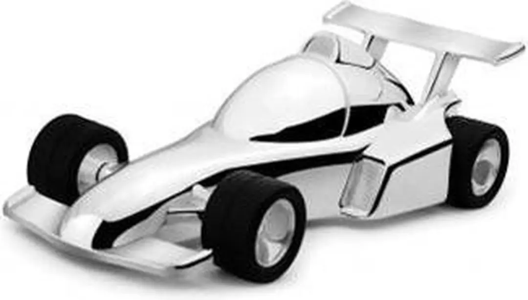 Zilverstad Spaarpot Raceauto - Verzilverd