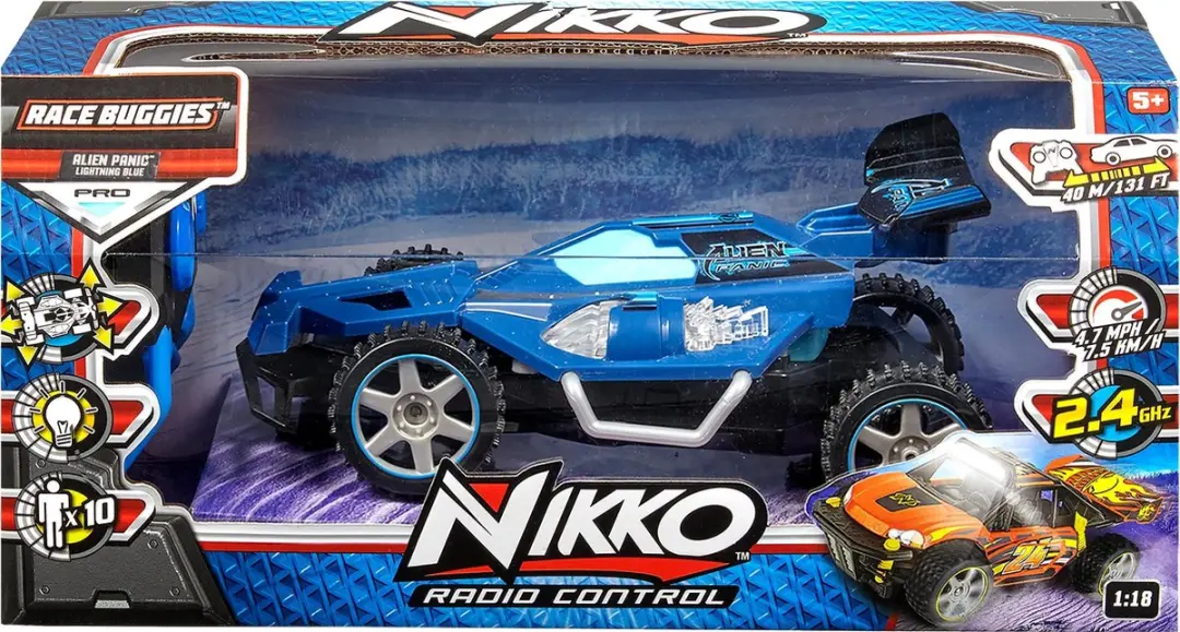 NIKKO RC Race Buggy Alien Panic Blauw - 8 km/h - afbeelding 6 van 6