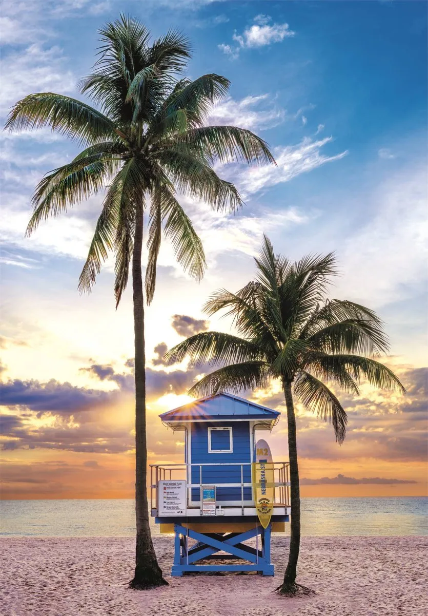 Clementoni Miami Beach Florida Puzzel 500 Stuks - Multikleur