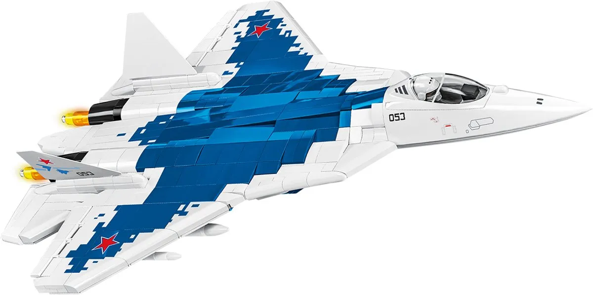 Cobi 5909 Sukhoi SU-57 Felon - 900 Stukken - Blauw/Wit