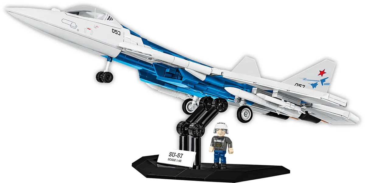 Cobi 5909 Sukhoi SU-57 Felon - 900 Stukken - Blauw/Wit