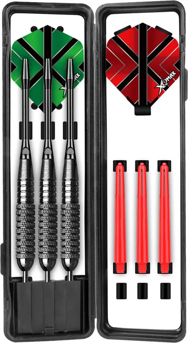 XQMax Dartset 28-delig - 3x 22g Steeltip - Multicolor