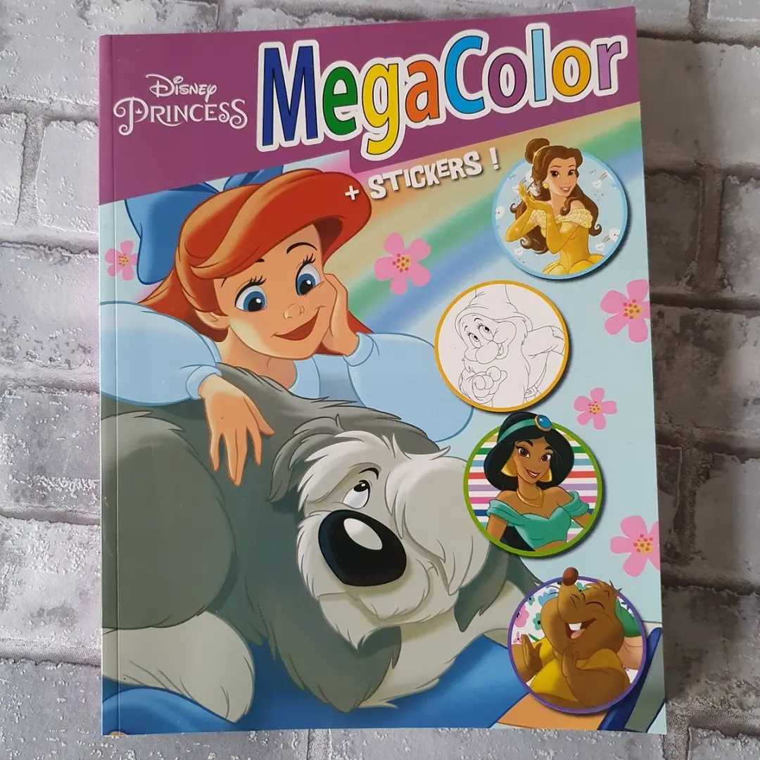 Disney Princess Megacolor Kleurboek - 125 Platen + Stickers