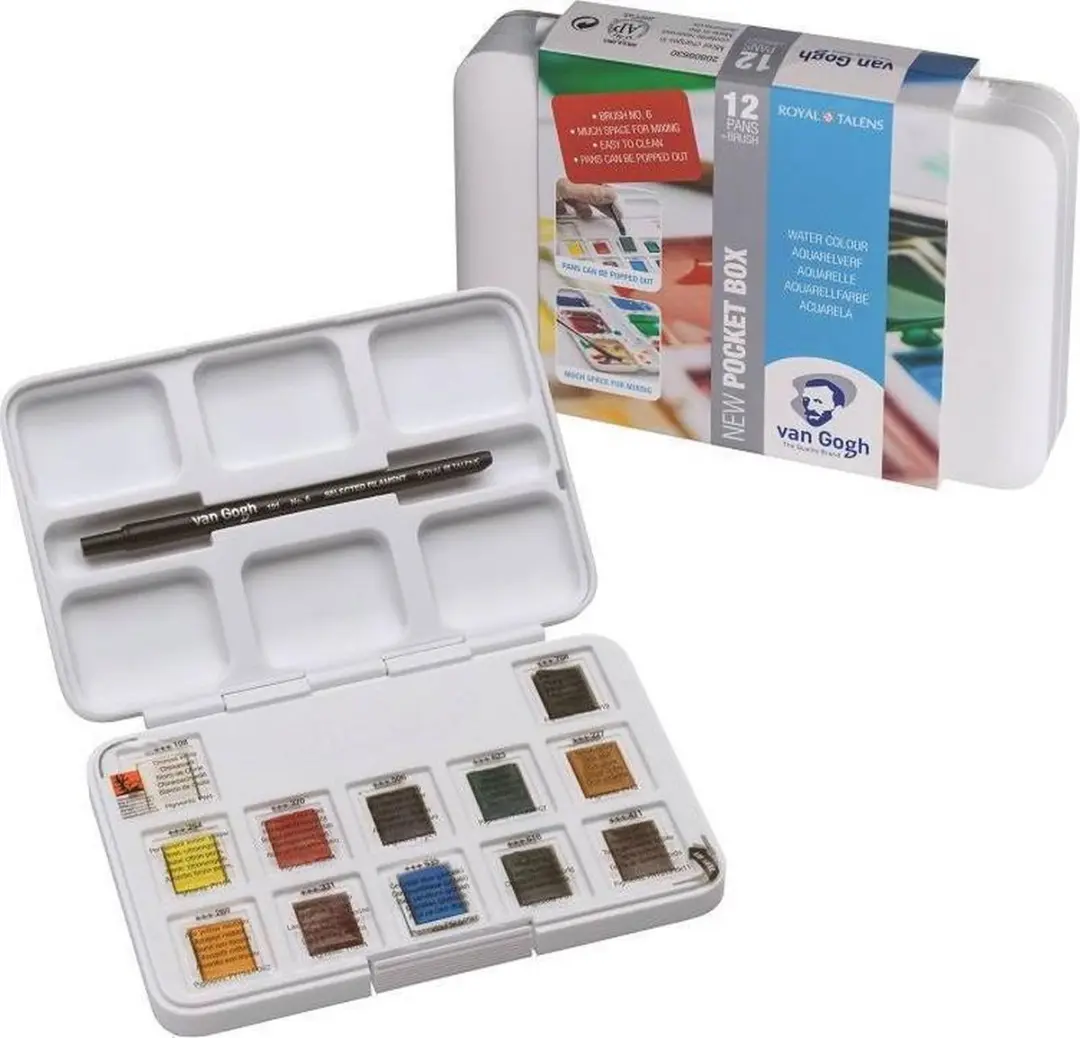 Talens Gogh Aquapocketset 12 Kleuren