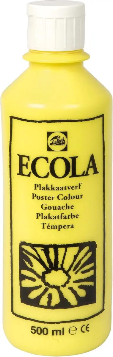 Talens Ecola Plakkaatverf Citroengeel 500ml