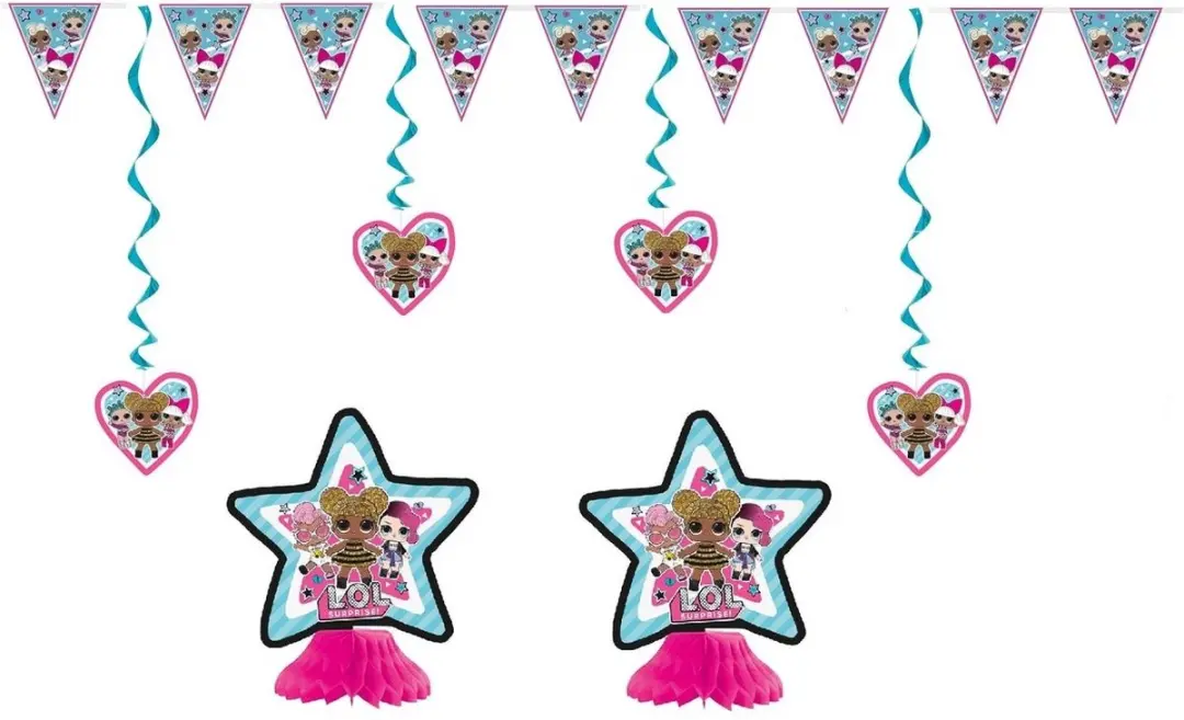 LOL Surprise Verjaardag Decoratie Set - Multi - 7 Stuks