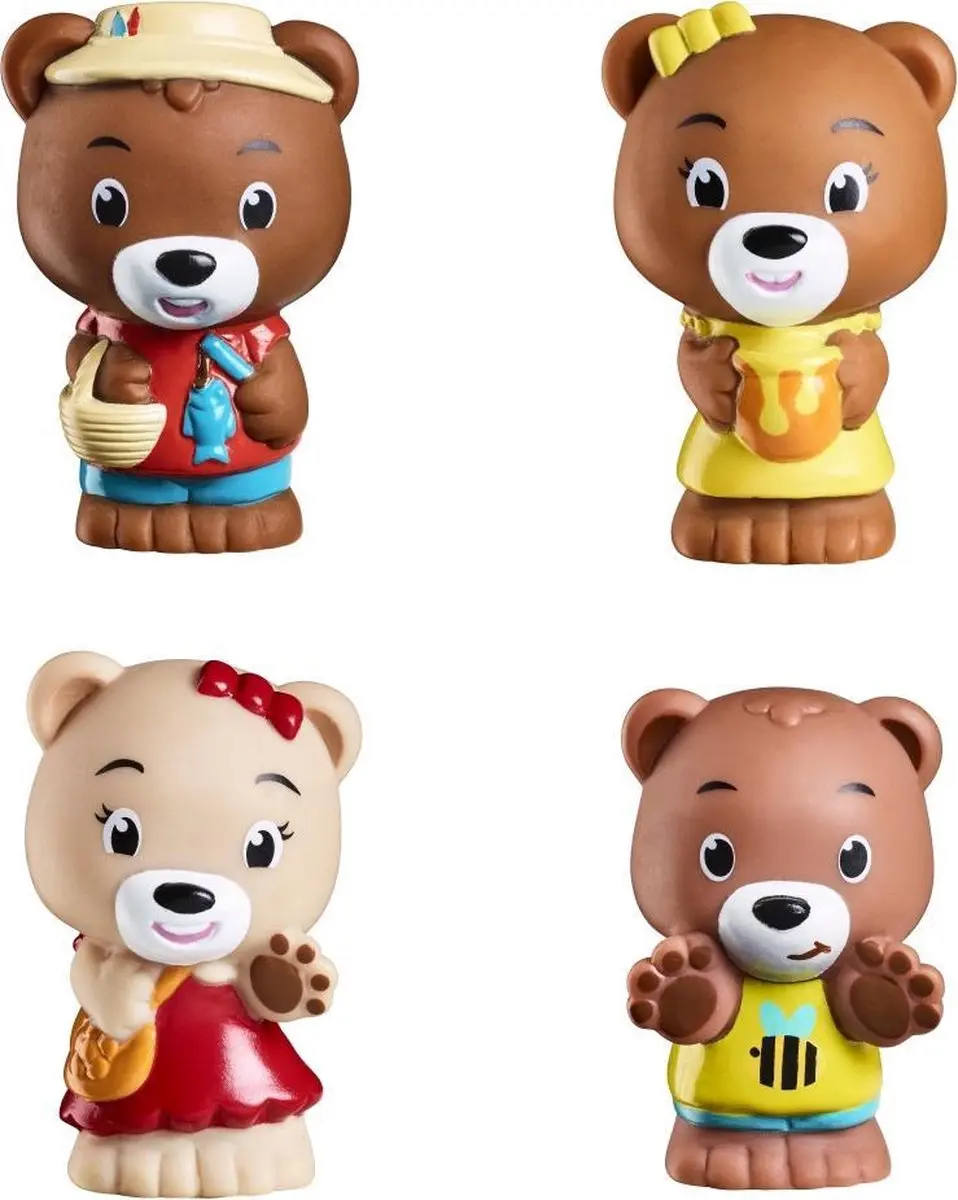Klorofil Browny Speelset - Familie Beren - 4 Stuks - David, Emma, Basile & Alice