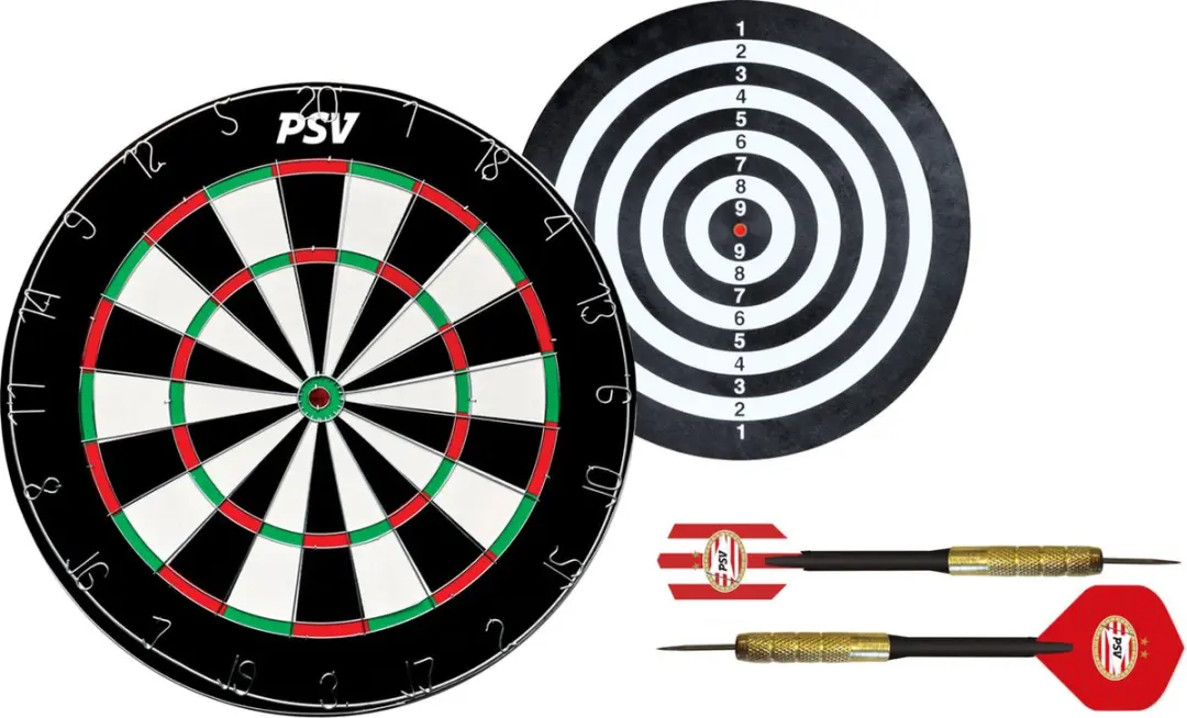 XQMax PSV Flocked Dartbord 45cm - Dubbelzijdig
