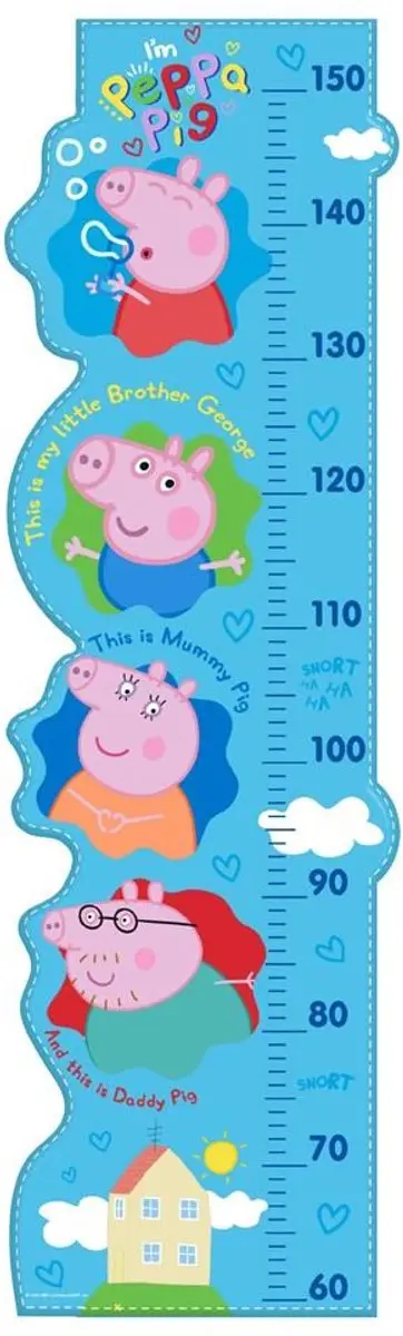 Peppa Pig XL Kleurpuzzel 25 Stuks - 95x30cm - Multicolor