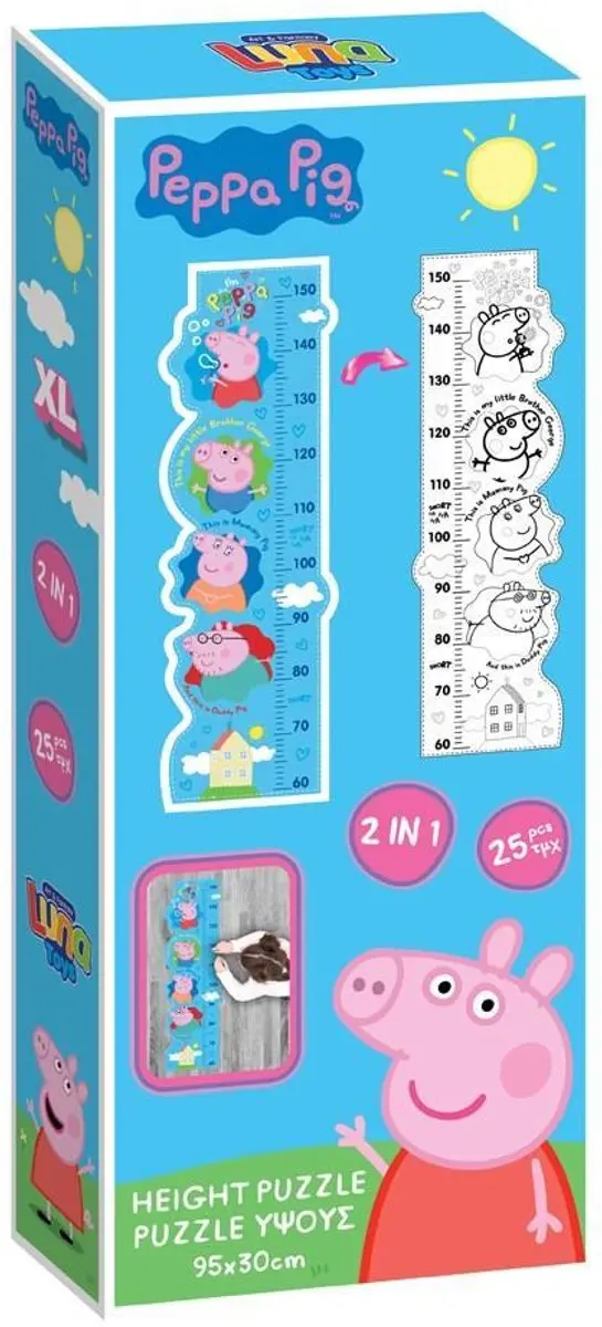 Peppa Pig XL Kleurpuzzel 25 Stuks