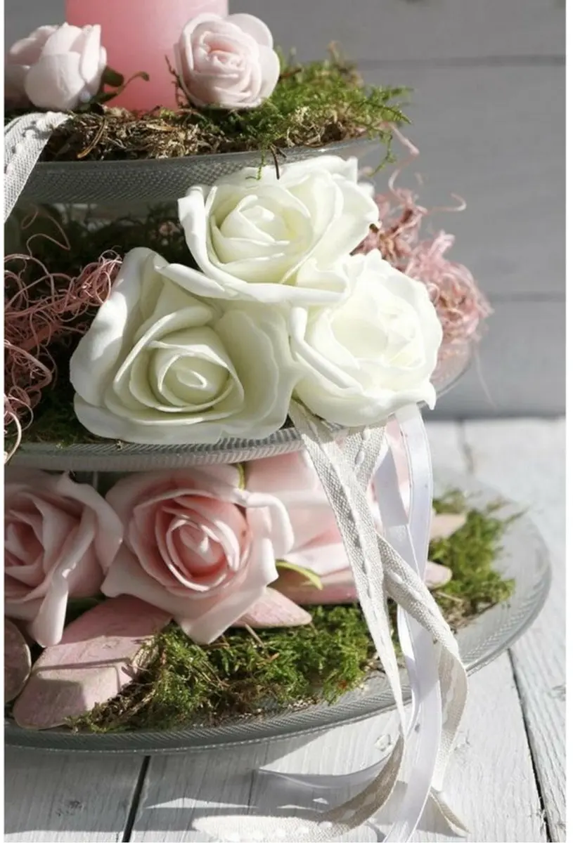 Ideas4seasons Lichtroze Foam Roosjes - 28 Stuks