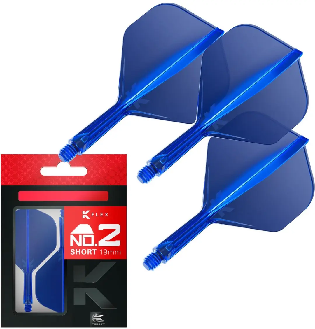 Target K-Flex Blue NO2 Dart Flights Short 19mm