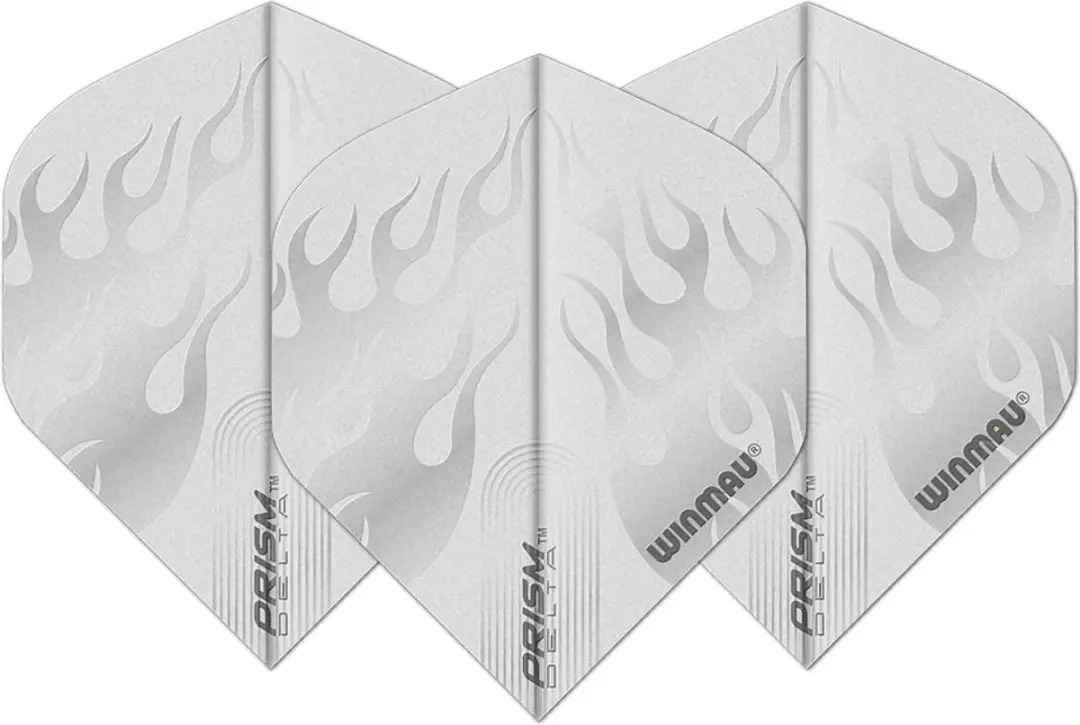 Winmau Prism Delta Flame Dart Flights - 3 Stuks - Wit/Grijs