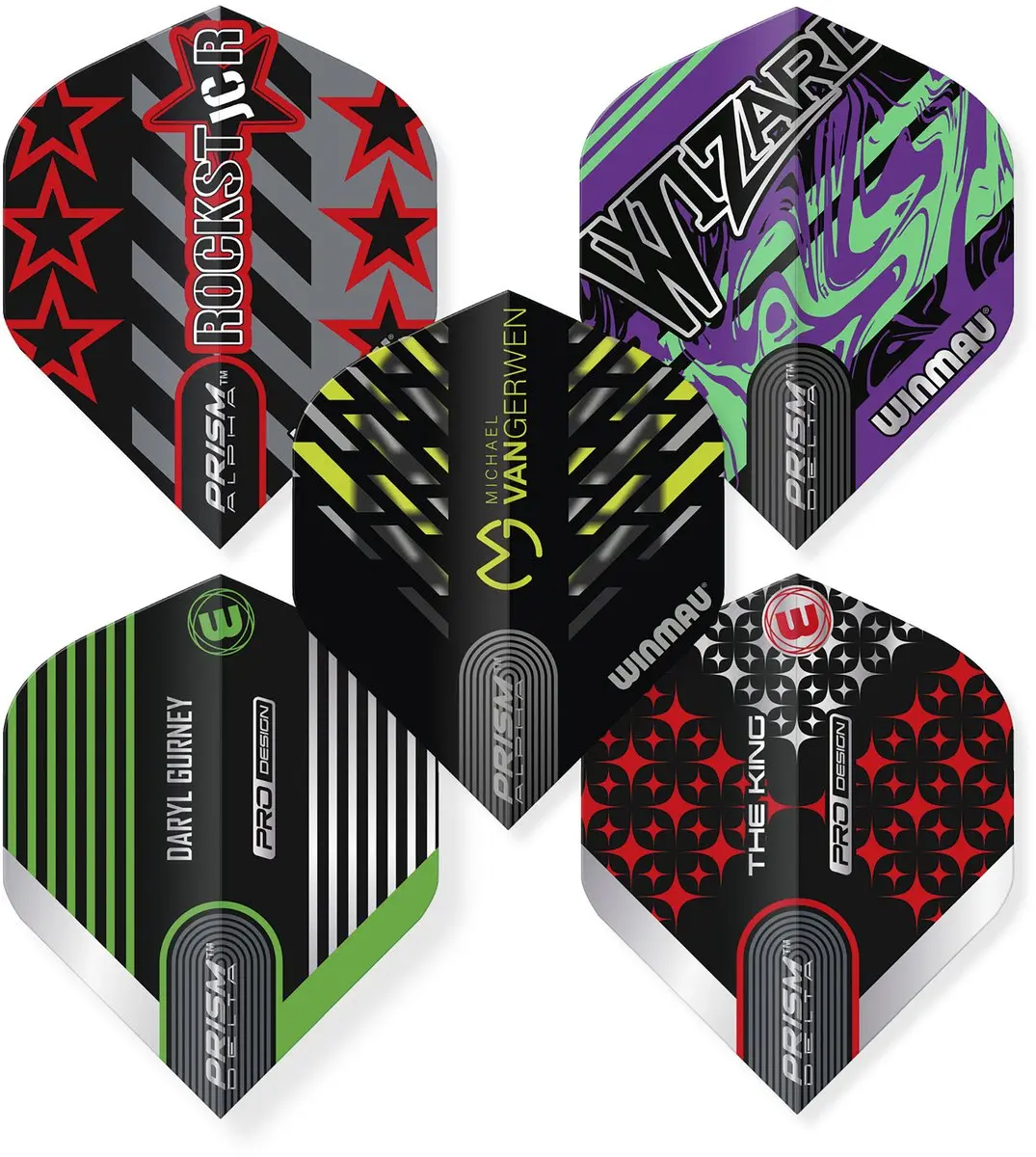 Winmau Players Flight Collection Dart Flights 8140 - 3 Stuks - Multi