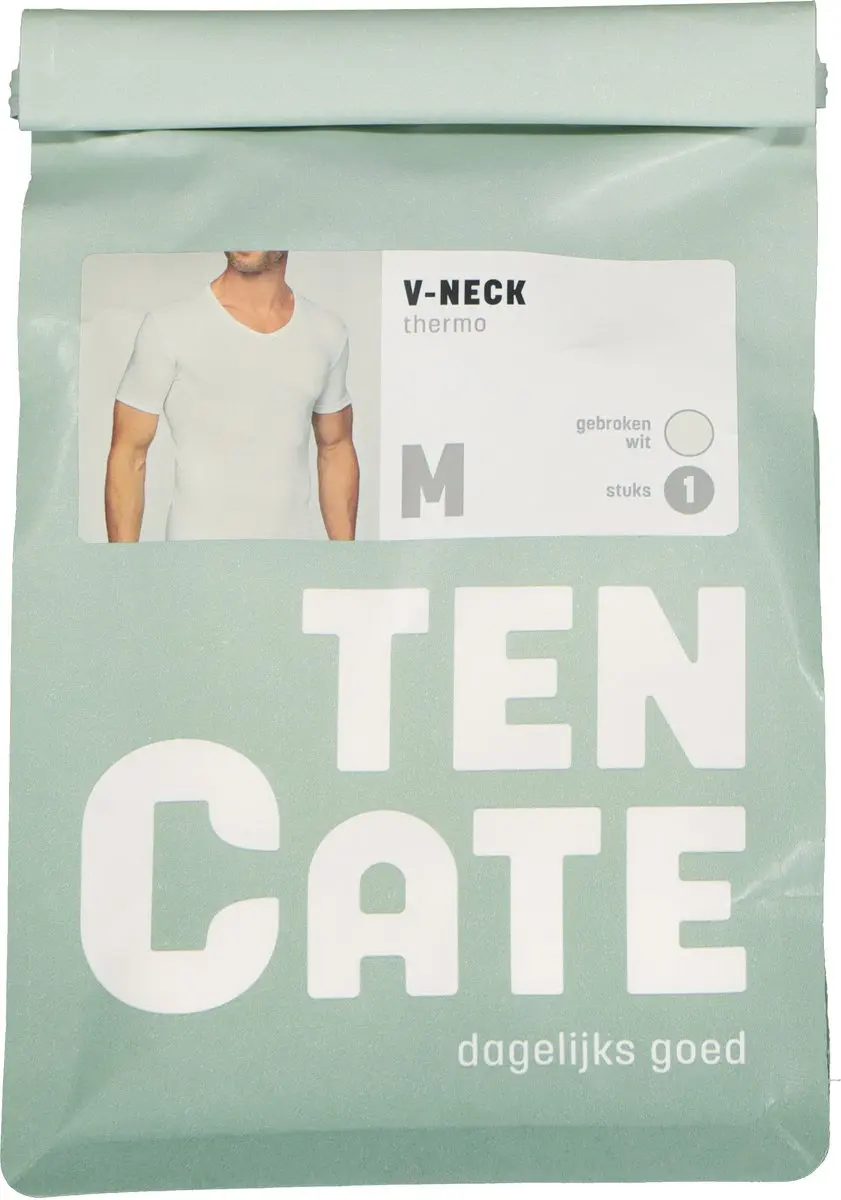 Ten Cate Thermo Shirt V-Neck Snow White Heren S