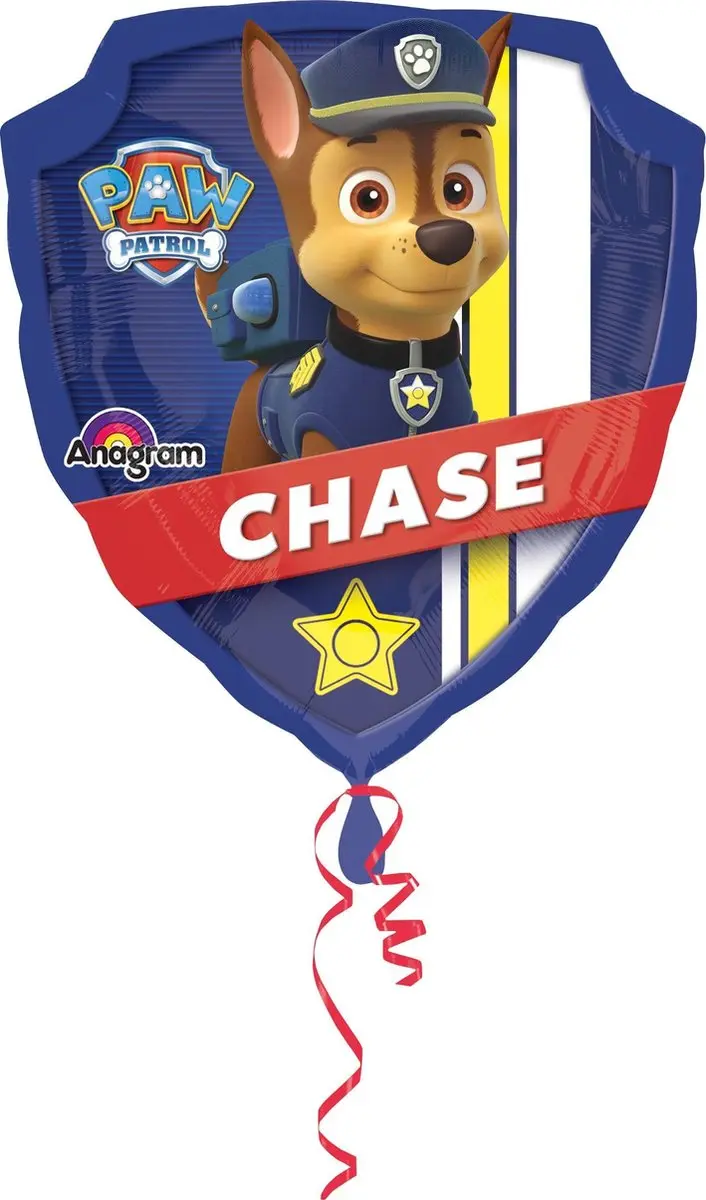 PAW Patrol Chase Ballon Folie 63cm - Blauw