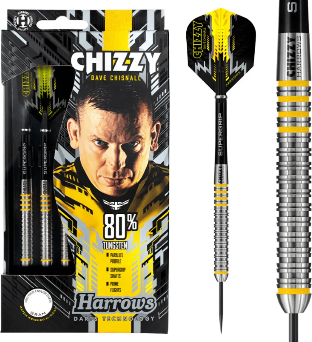 Harrows Chizzy 80% Tungsten 25g - 3 Stuks - Geel/Zilver