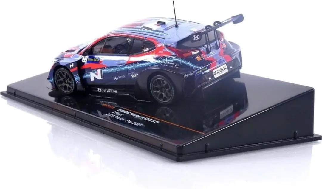 Hyundai Veloster N ETCR #27 IXO Models 1:43 - Rood/Blauw
