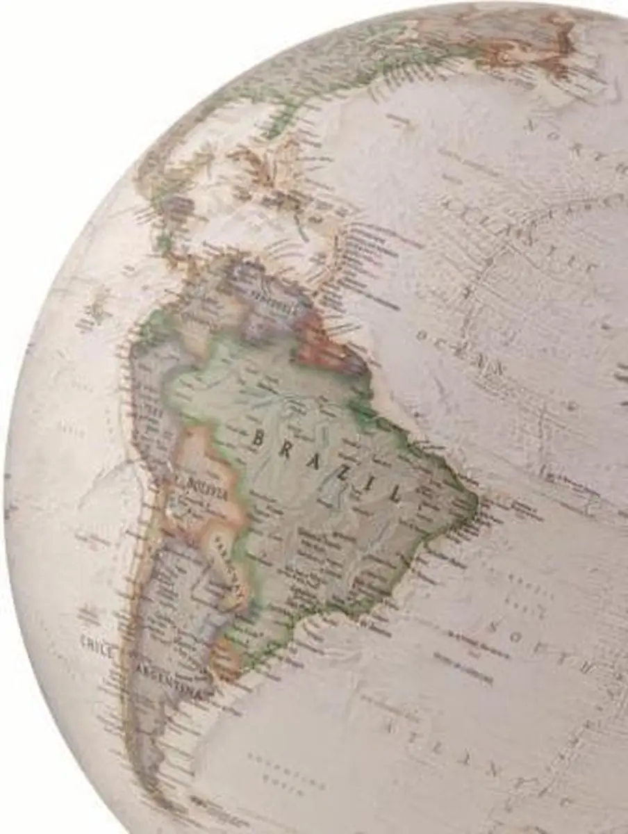 National Geographic Globe Gold Executive 30cm - Met Verlichting - Walnoten Voet - afbeelding 6 van 6