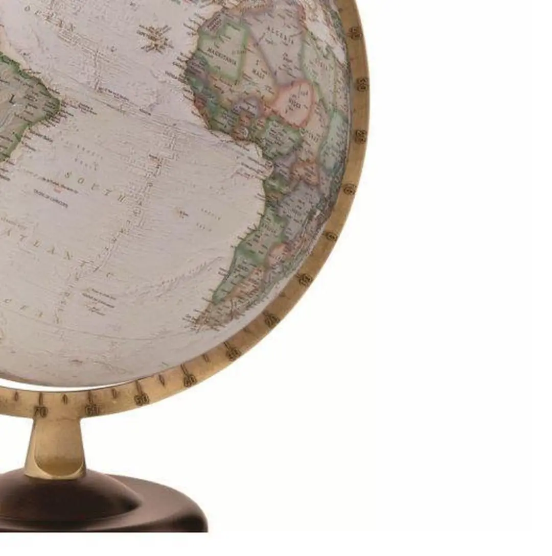 National Geographic Globe Gold Executive 30cm - Met Verlichting - Walnoten Voet