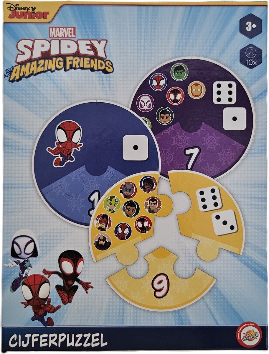 Cijferpuzzel Marvel Spidey Amazing Friends Educatief Spel