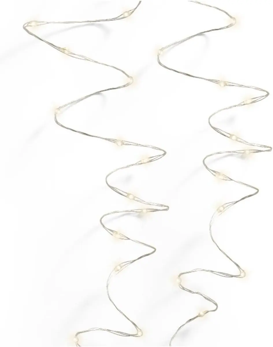 Lumineo Micro LED Stringlights Zilverdraad 9m 180 Leds - Warm Wit