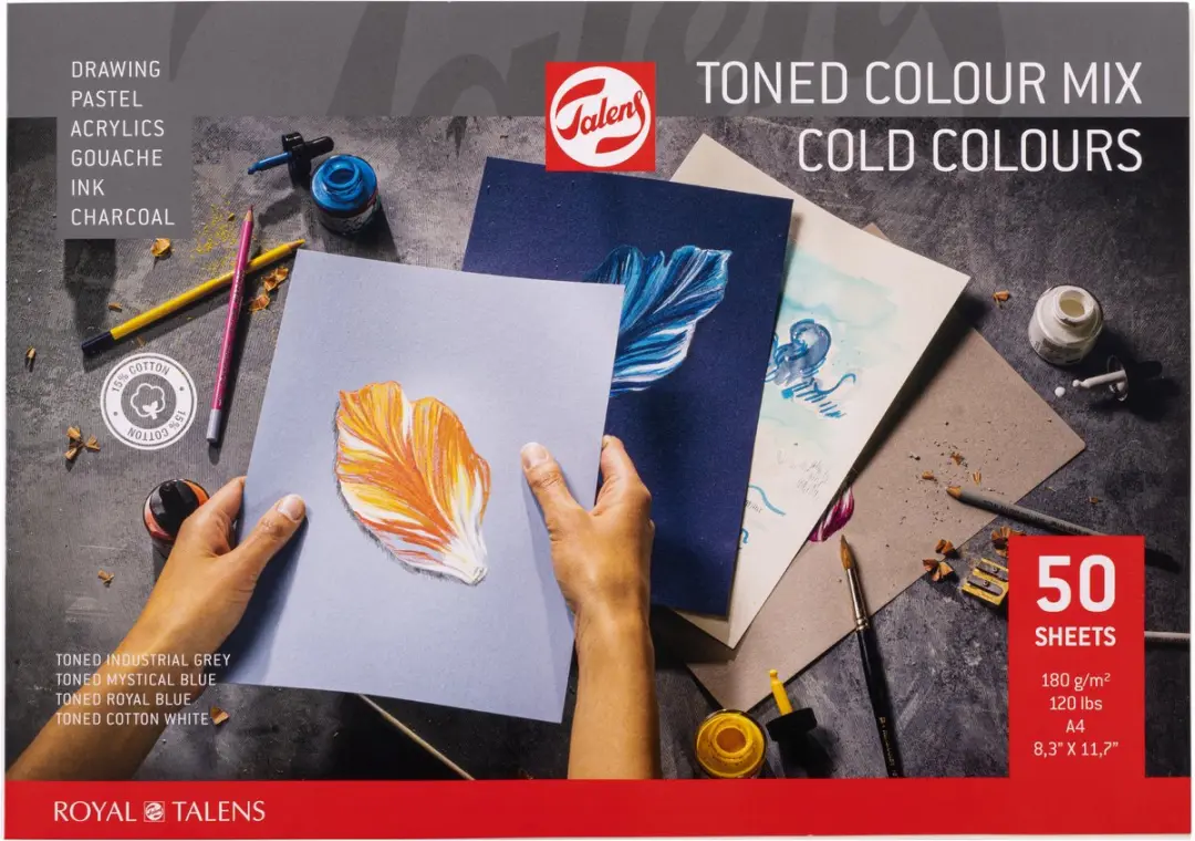 Royal Talens Toned Colour Mix Koud - 4 Kleuren A4