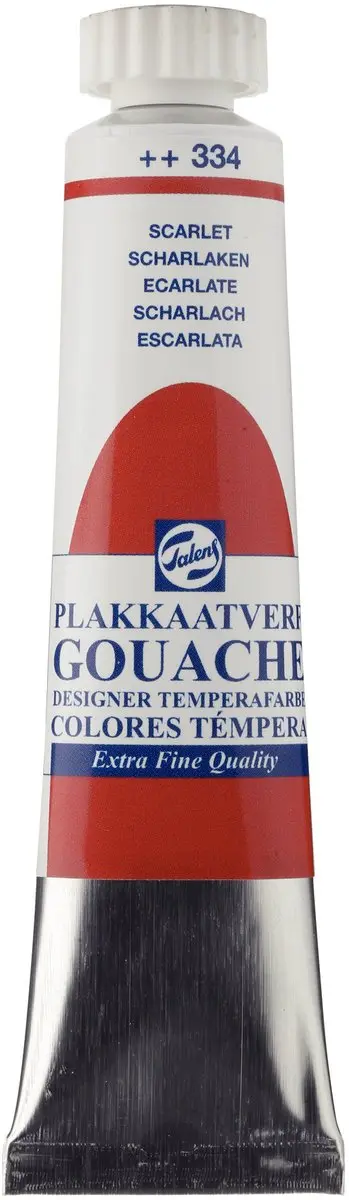 Talens Plakkaatverf Gouache Extra Fine 334 Scharlaken 20ml