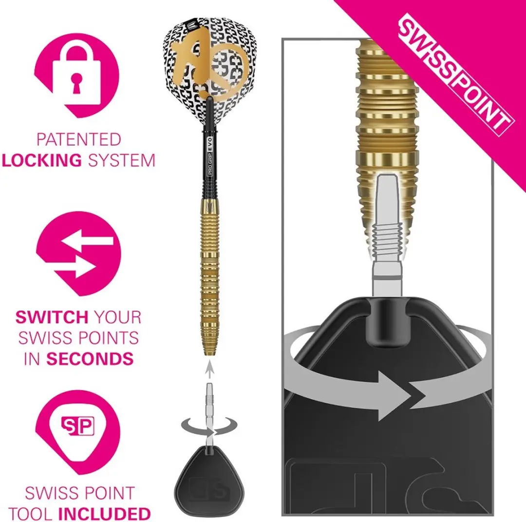 Target Bolide Envy 01 Swiss Point Dartpijlen - 3 Stuks - Goud