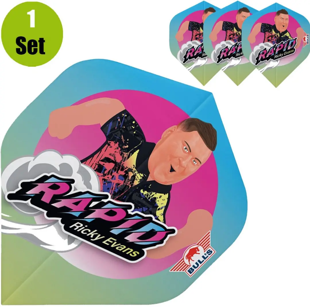 Bull's Ricky Evans Cartoon No.2 Dart Flights - BU-50964 - Multi