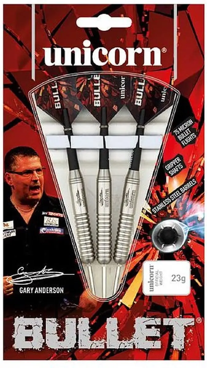 Unicorn Bullet Gary Anderson P2 Dartpijlen - 3 Stuks - Rood