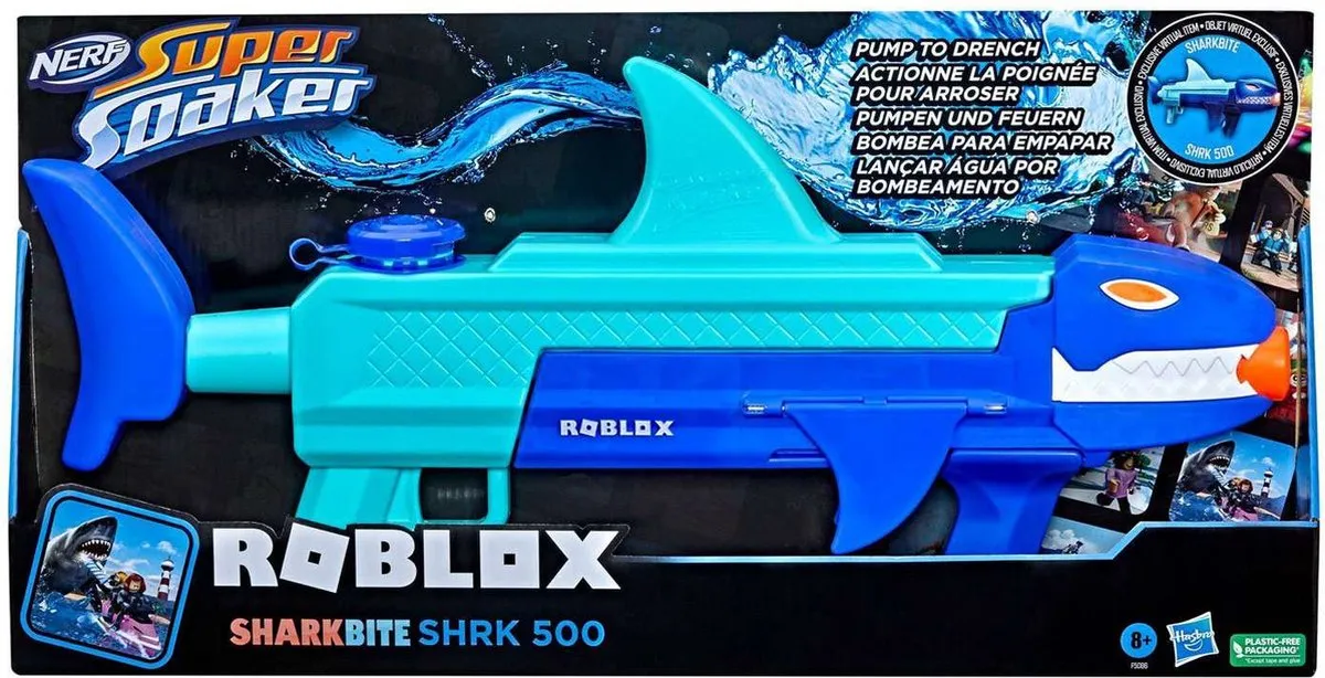 Nerf Roblox Sharkbite SHR K500 Waterblaster - Blauw/Oranje