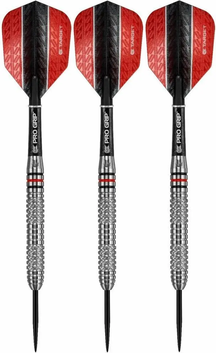 Target Vapor 8 02 Dartpijlen - 3 Stuks - 80% 26g - Zilver/Rood