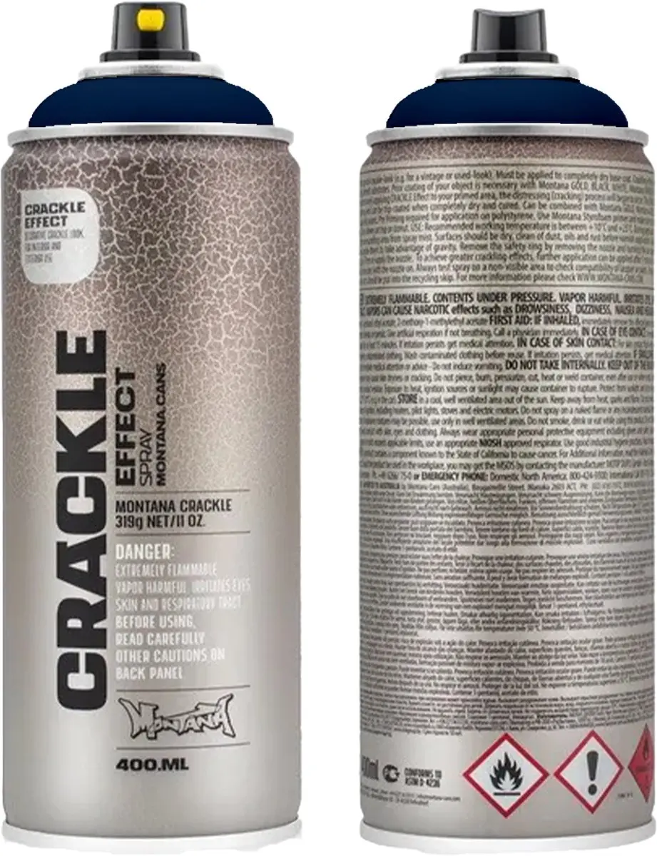 Montana Gold Crackle Effect Spuitverf Blauw 400ml