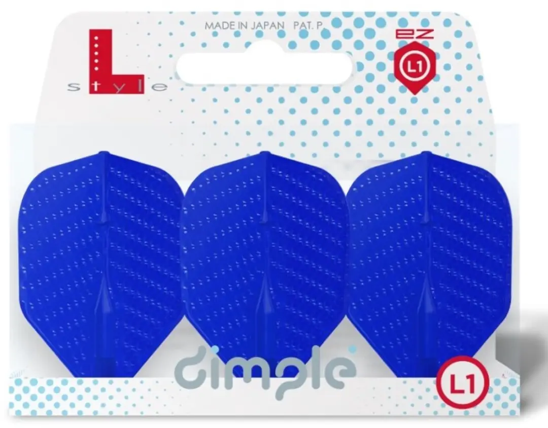 L-Style L1 EZ Dimple Dart Flights - Blauw - 3 Stuks