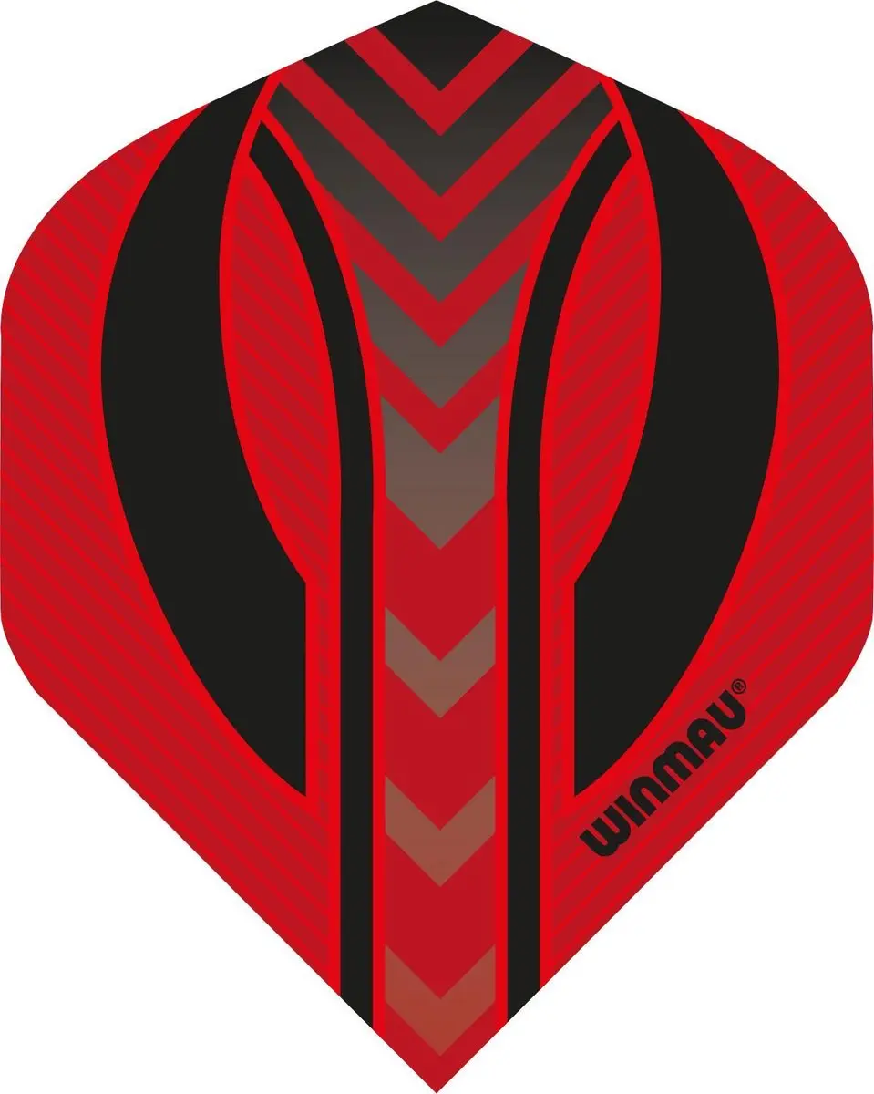 Winmau Mega Standaard Dartvluchten - 3 Stuks - Rood/Zwart