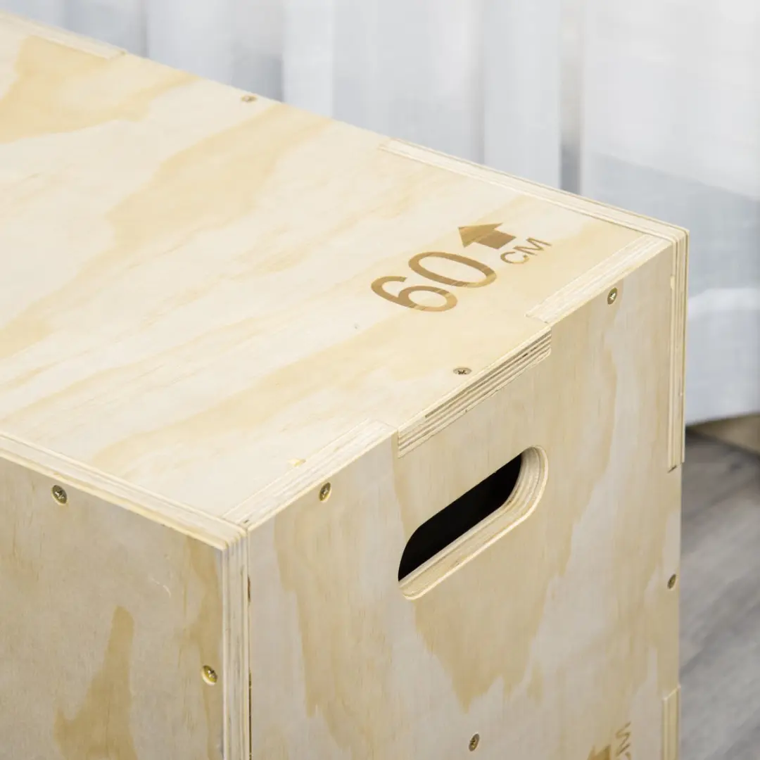 Homcom Jumping Box Natuurlijk hout 45x40x60cm