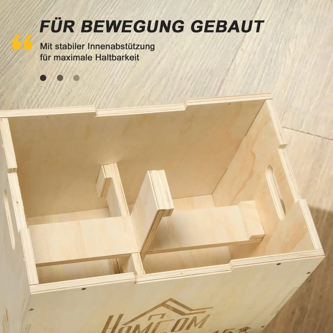 Homcom Jumping Box Natuurlijk hout 45x40x60cm