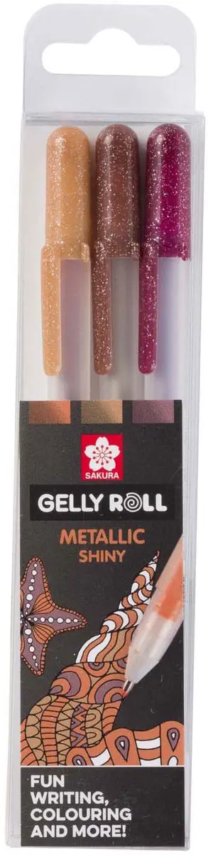 Sakura Gelly Roll Metallic Gelpen Set 3 - Bordeaux/Koper/Sepia - afbeelding 6 van 6