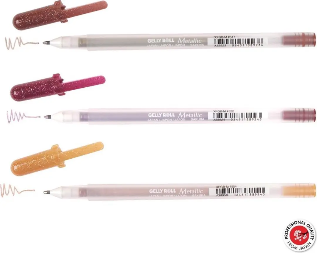 Sakura Gelly Roll Metallic Gelpen Set 3 - Bordeaux/Koper/Sepia