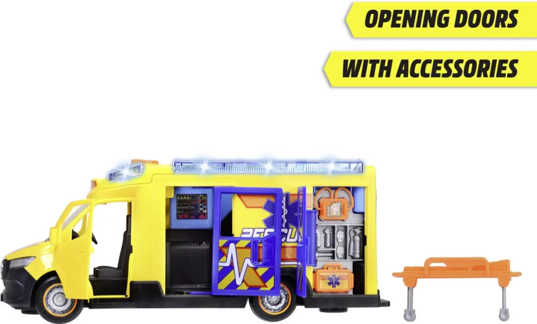 Dickie Toys Mercedes Benz Sprinter Ziekenwagen - Licht & Geluid - 203716025